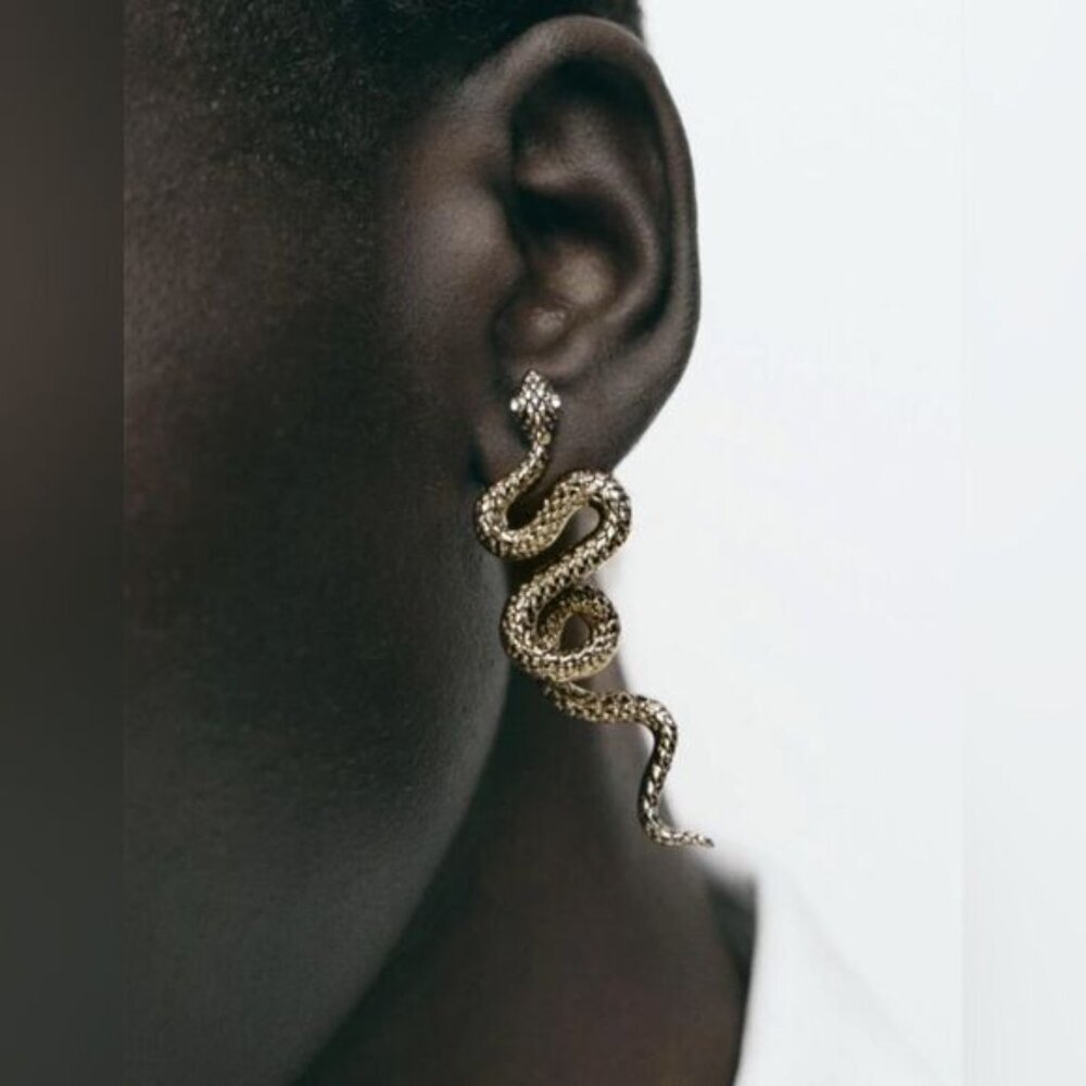 Gold Snake Earring S883